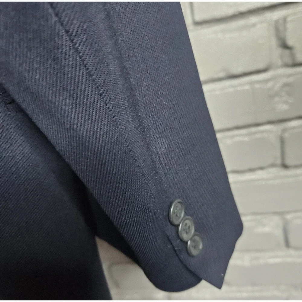 Vtg Giorgio Armani Collezioni Saks 5th Ave Men Wool Suit Jacket Blazer 44L Italy